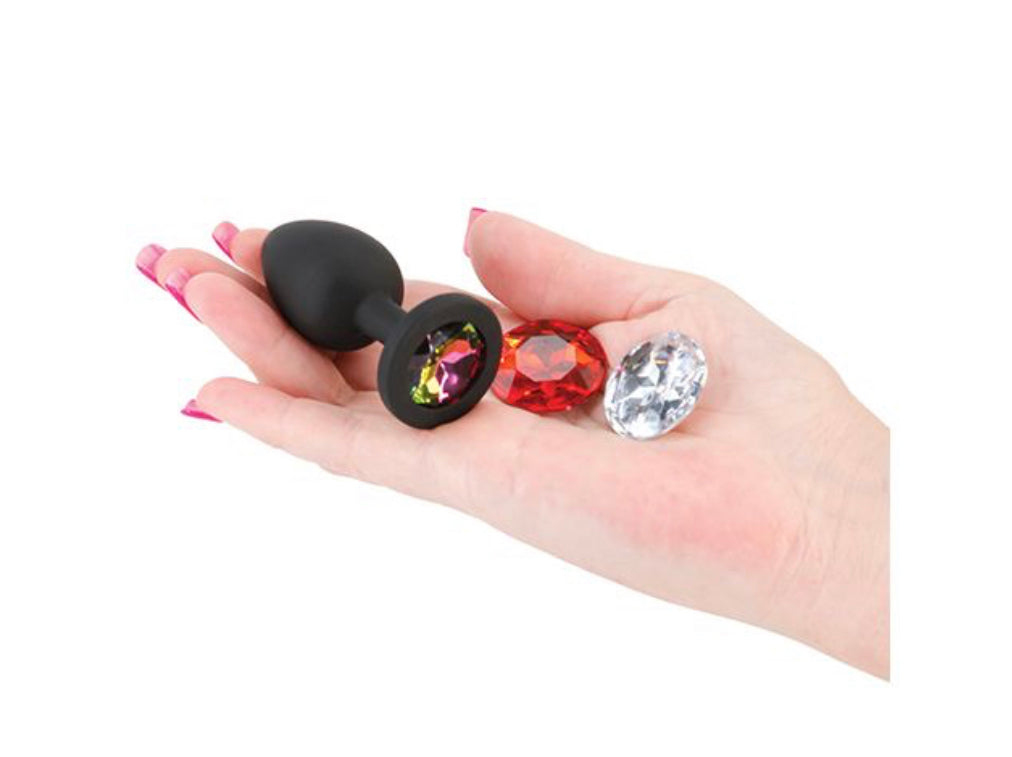 Silicone Gem Plug w/ Interchangeable Gems- Small