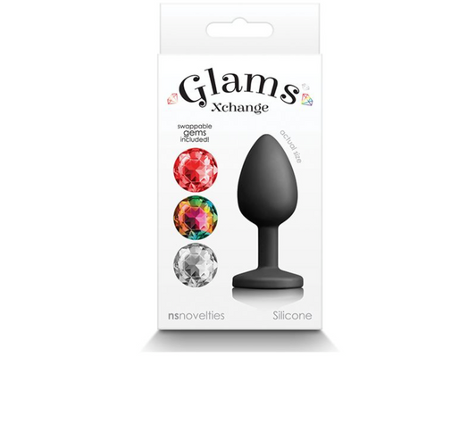 Silicone Gem Plug w/ Interchangeable Gems- Small