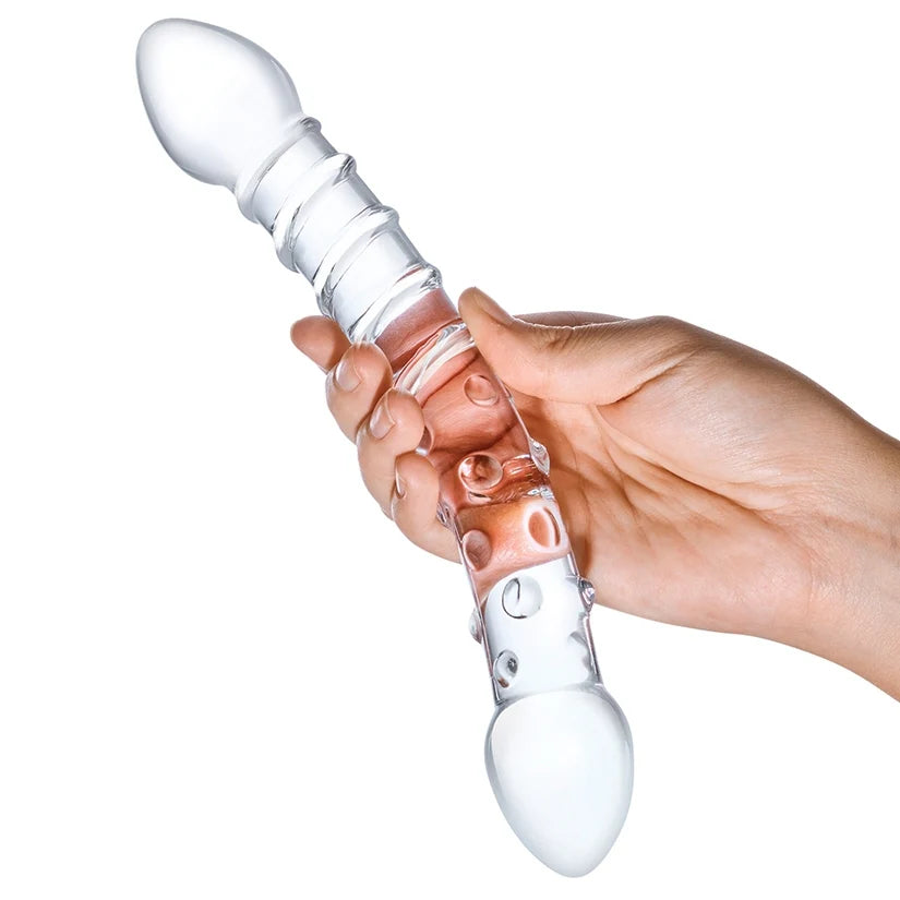 Double Trouble Glass Dildo