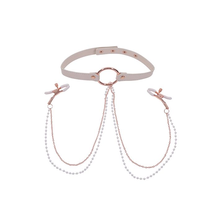 Peaches & CreaMe Collar with Nipple Clamps