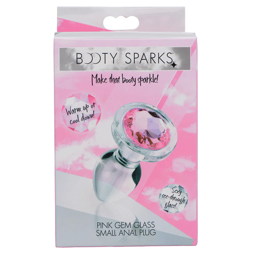 Pink Gem Glass Anal Plug- multiple sizes available